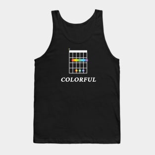 B Colorful B Guitar Chord Tab Dark Theme Tank Top